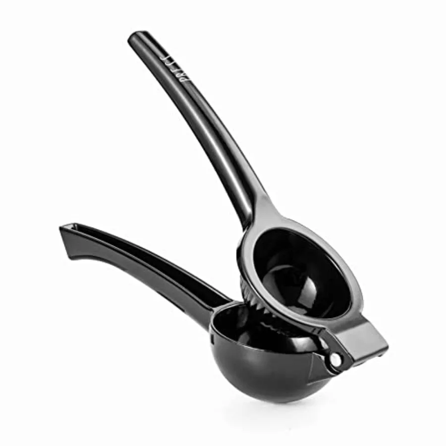 Manual Citrus Press Juicer Metal Lemon Juicer and Citrus Squeezer Handheld Juicer for Lemons, Limes, Tangerines and More Black