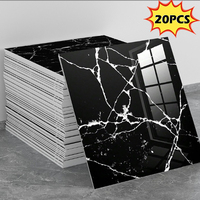 5-20pcs 30x30cm Self-Adhesive Waterproof Wall Stickers Peel Stick PVC Wallpaper Kitchen Bathroom Bedroom Removable Home Decor