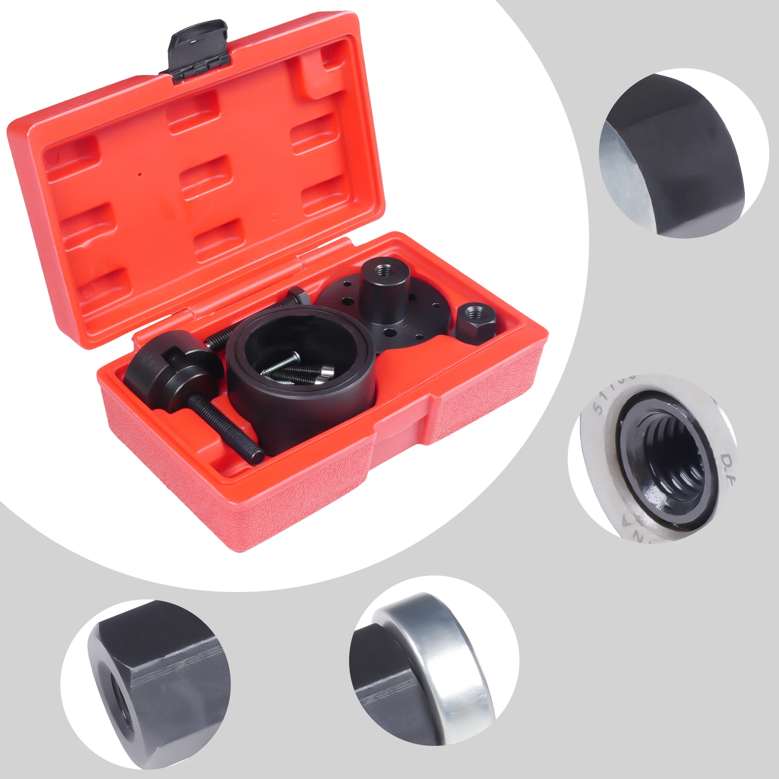 

Crankshaft Front Oil Seal Removal Install Kit - for BMW N40/N42/N45/N46/N52/N53/N54 Engines, Carbon Steel Blacking Process