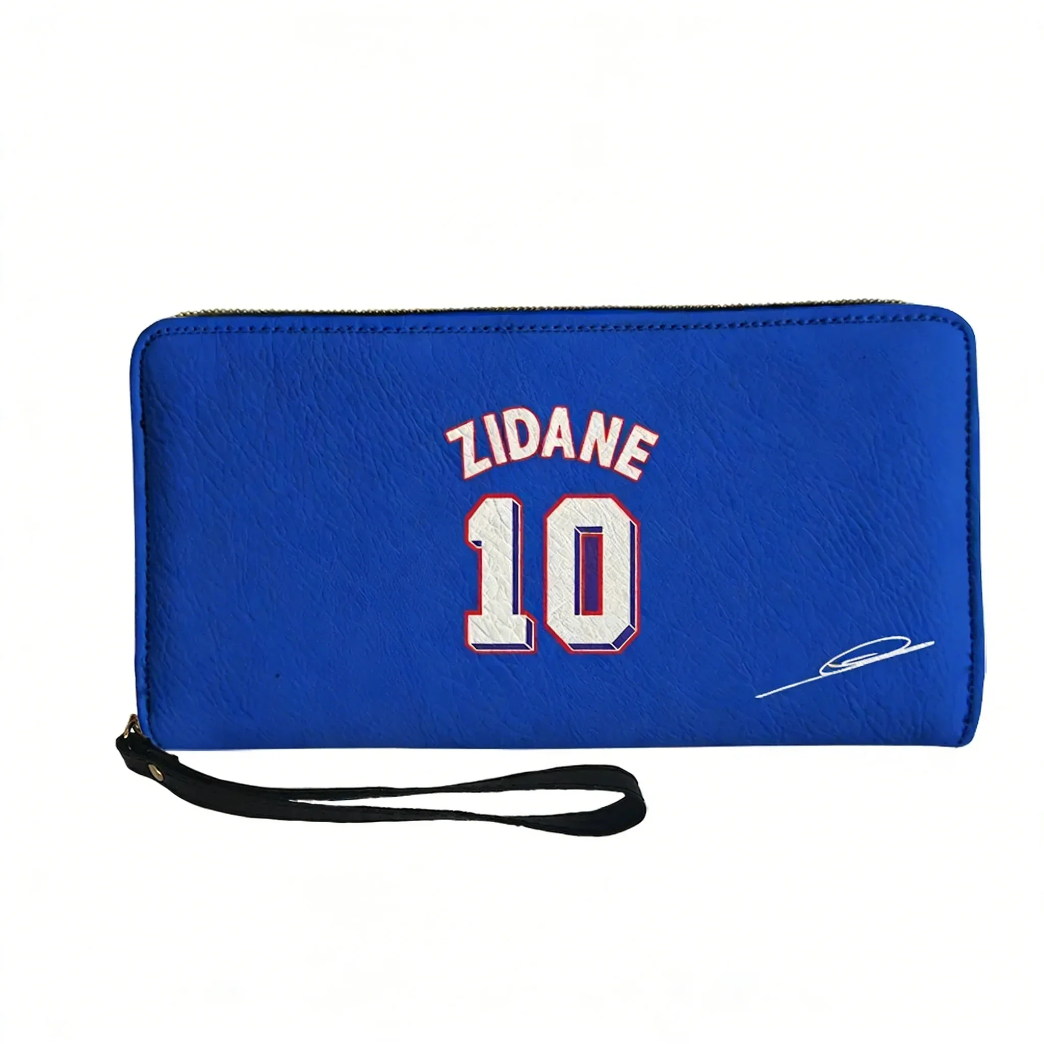 

Кошелек Zidane No.10, кошелек на заказ, мужской, женский, для подростков, длинные кошельки на молнии, кошелек с двойным принтом футбольной звезды Франции, подарочная сумка