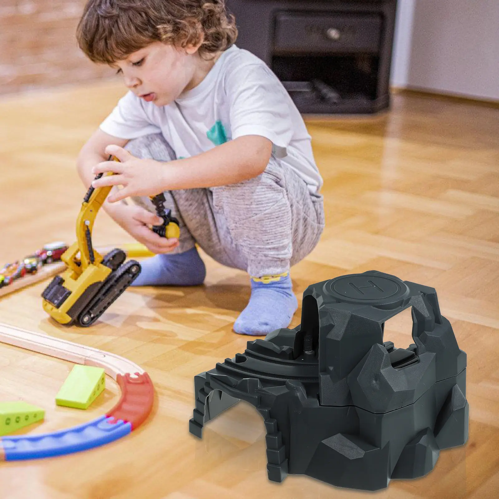 

Simulation Train Tunnel Cave for DIY Kids Playing Railway Scene Decorative Train Tunnel Accessory Backyard Garden Indoor