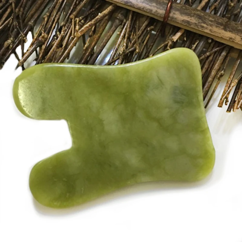 Ferramenta de massagem de placa de raspagem de corpo natural placa de pedra jade tradicional tratar