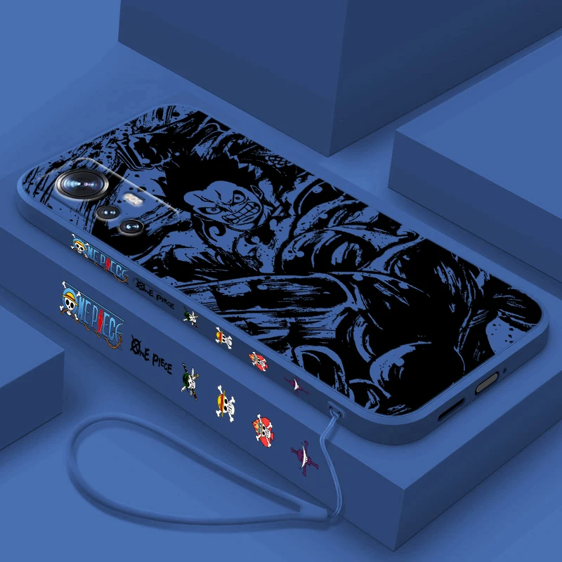 Cartoon O-one Pieces Cute For Xiaomi Mi 13 12T 12S 12X 11i 11X 11T 10T 10S Lite Pro Ultra Liquid Left Rope Phone Case image 5