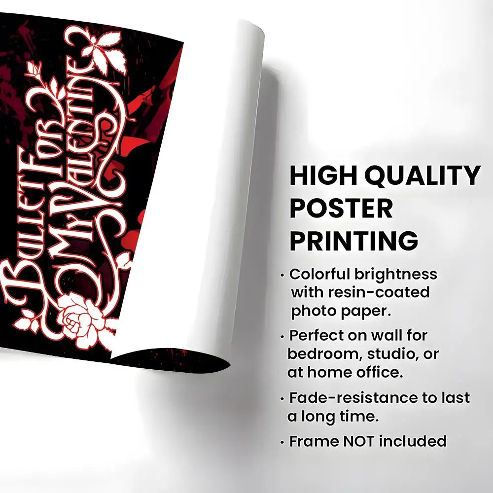 Band Bullet for My Valentine Poster High-definition  poster stickers, suitable for bedroom, living room, home decoration