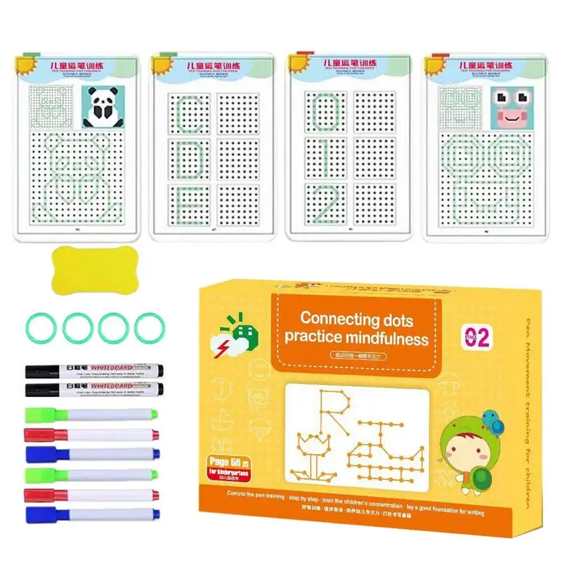 Cahier de travail intelligent réutilisable pour enfants, cahier de formation au contrôle, cahier de pratique, éducation au dessin pour les tout-petits, cahier de gribouillage