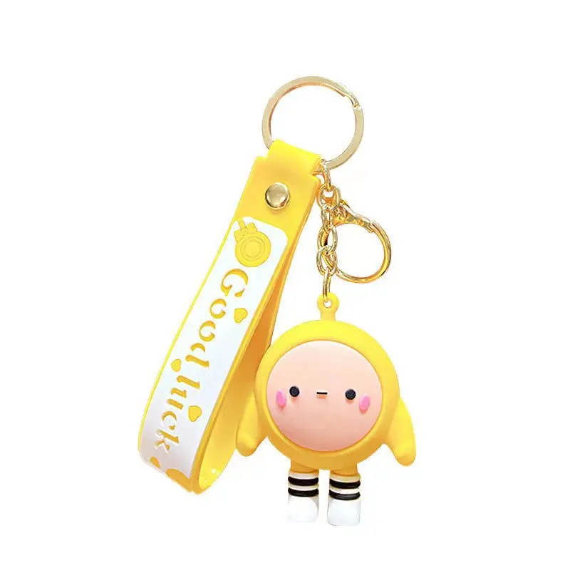 

Cute Internet Celebrity Cartoon Three-dimensional Large Egg Doll Keychain Car Schoolbag Pendant Key Chain