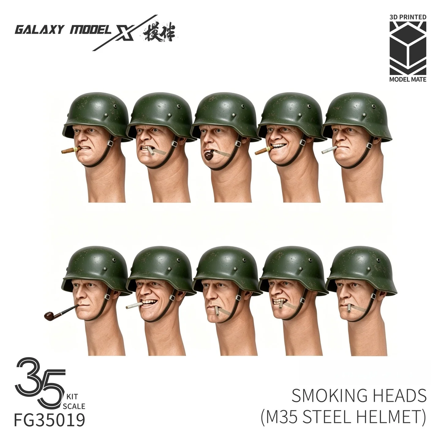 galaxy-fg35019-1-35-cabecas-de-soldado-com-fumo-capacete-de-aco-m35-pecas-impressas-em-3d