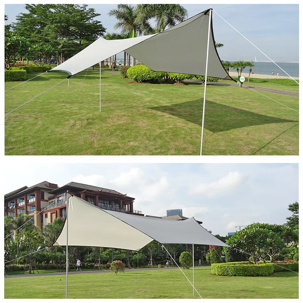 3x4M Foldable Camping Tent Tarp Widened Waterproof Six Corners Camping Awning Sunscreen Picnic Tarp Tent