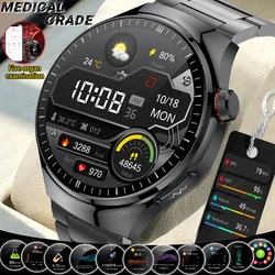 Neue Blutzucker Harnsäure Körperfett Smartwatch Mikro körperliche Untersuchung fünf Organ Gesundheit Sport Bluetooth Anruf Smartwatch