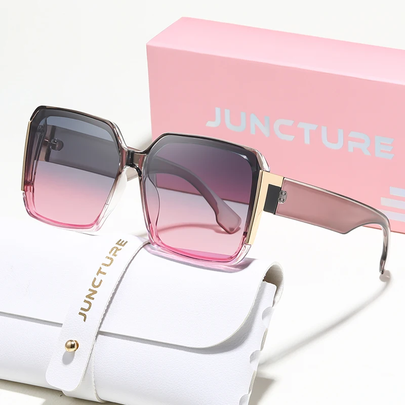 JUNCTURE Fashion Women Sunglasses dress up Sun Glasses Big frame Gradient Lady Glasses Party Holiday Gifts Sunglasses for Women