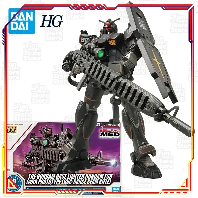 

Bandai HGGTO The Gundam Base Limited Gundam Fsd Action Figure with Prototype Long Range Beam Rifle Toy for Boys