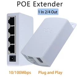 HUI-Tenda 10/100Mbps Poe Extender 2/4 Ports POE Repeater IEEE 802.3af/at Standard  250 Meters Plug&Play for PoE Switch IP Camera