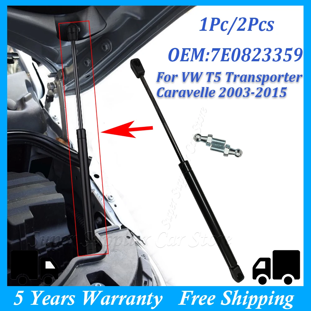 

Front Engine Cover Strut Gas Hood Lift Support Steel For VW T5 Transporter Piece 2003-2015 Suppor Struts Gas Spring 7E0823359
