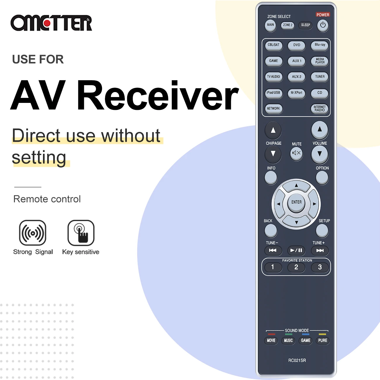 RC017SR RC021SR Replacement Remote Control Applicable for Marantz AV Surround Receiver SR5008 SR6006 SR6007 SR6008 NR1604