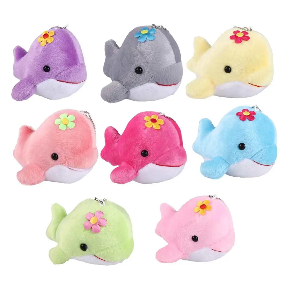 Porte-clés en peluche baleine, jouet en peluche, animal mignon, beurre, breloque pour sac, pendentif frontal