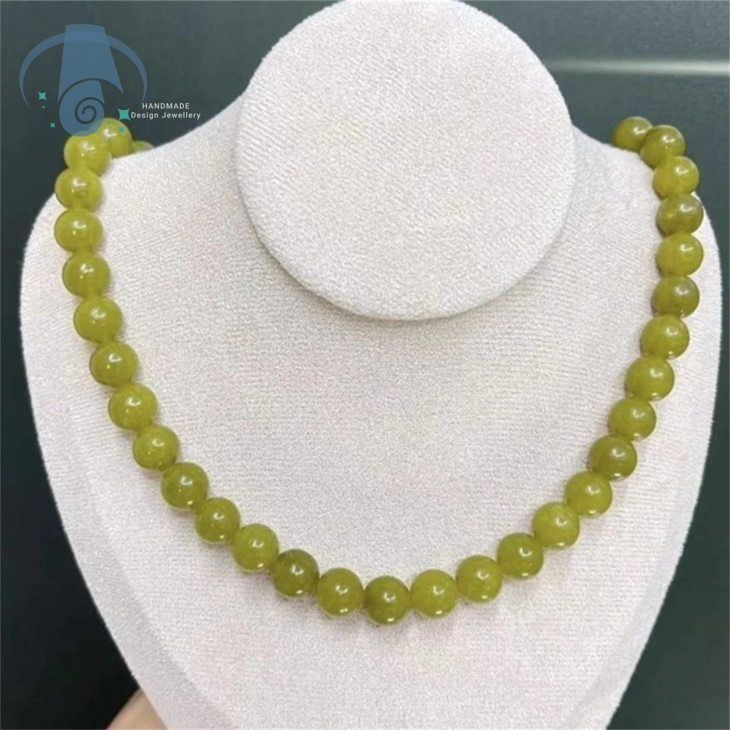 Natural Xiuyan Jade Avocado Green 108 Beads Mala Bracelets Necklace Yoga Fashion Stackable Layered Charm Handmade Jewelry Women