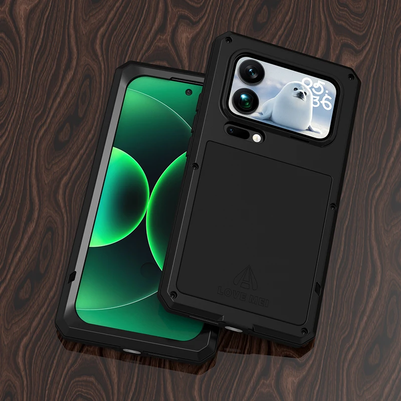 

Original LOVE MEI Metal Armor Case For Xiaomi MI 17 15 14 13 11 10 Pro Max Grade Silicone Shockproof Cover Built-in Protector