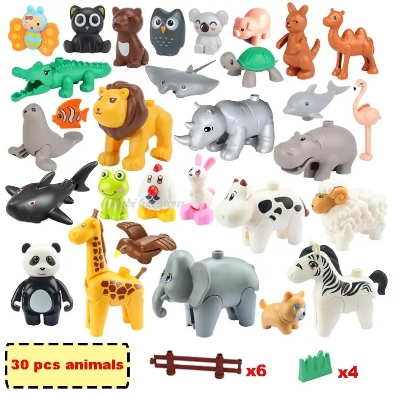 Bulk Grote Deeltje Bouwsteen Accessoires Dierenhuis DIY Gemonteerde Bakstenen Kinderen 3-6 Jaar Oud Educatief Speelgoed En Geschenken