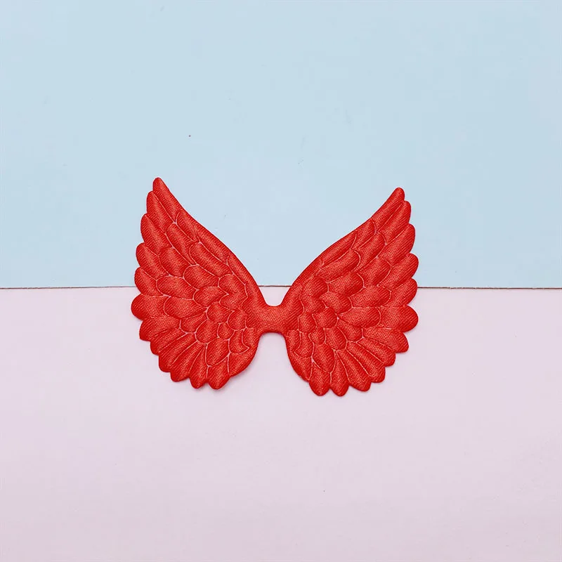 60 Stück 5,8x4,5CM Stoff-Satin-Engelsflügel-Applikationen zum Aufnähen für DIY Kinder-Haarspangen-Zubehör, Kleidungsstücke, Kopfbedeckungen, Dekor-Patches – Detail 13