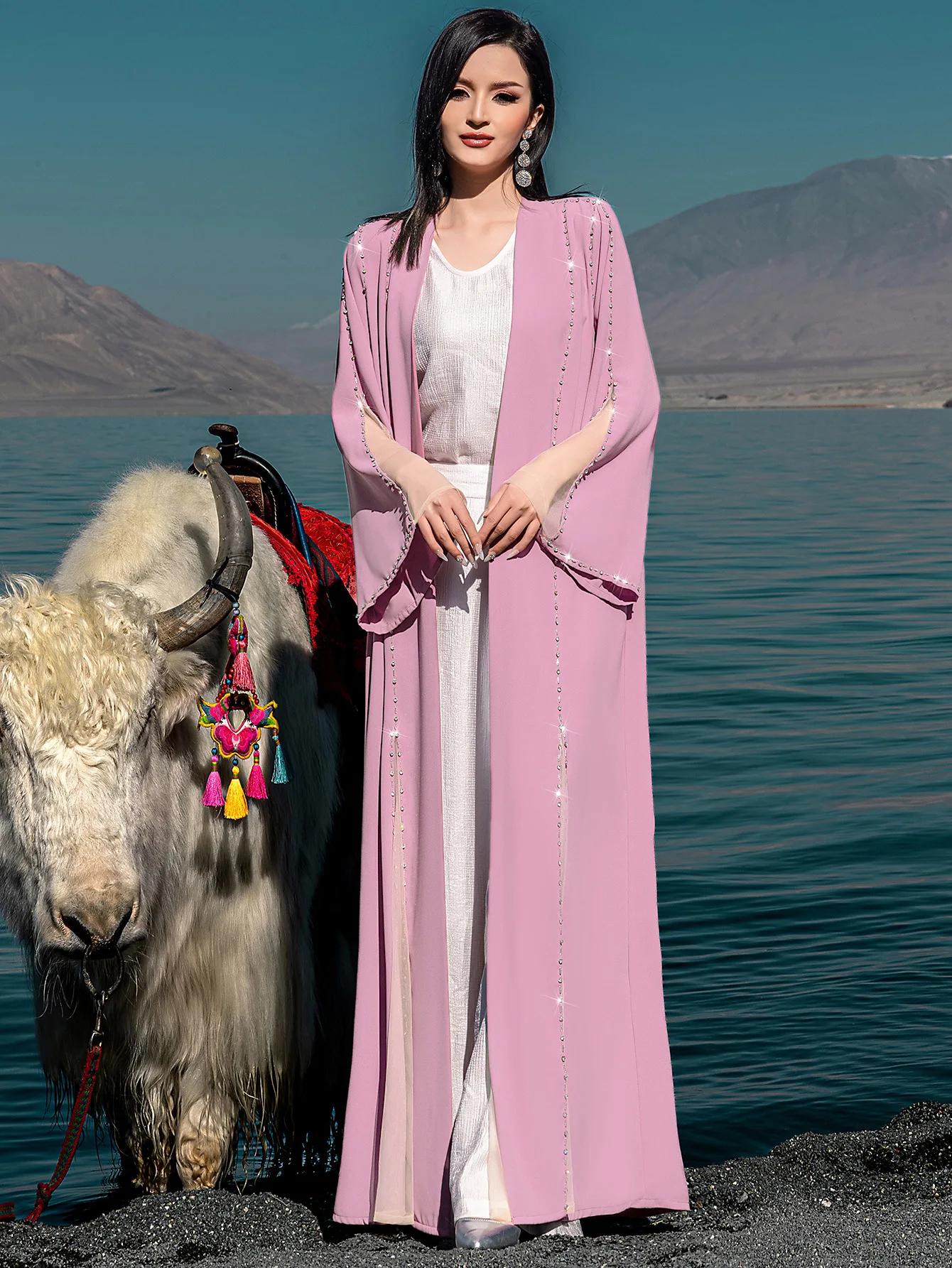 Eid Muslim Kleid Frauen Abaya Diamant Strickjacke Offene Lange Kleider Vestidos Largos Party Kaftan Ramadan Dubai Arabischen Lange Robe 2025,