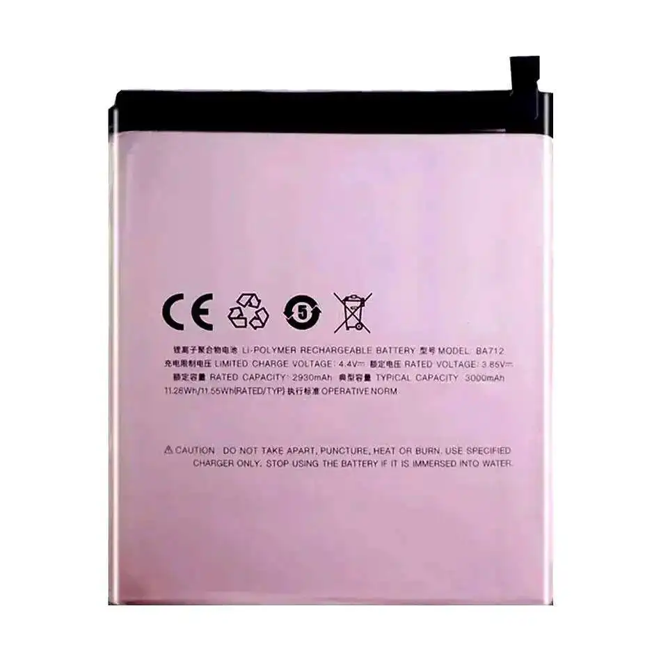 

Mobile Phone Battery BA712 2930mAh For Meizu M6s For Meilan S6 Mblu S6 M712Q M C M712H