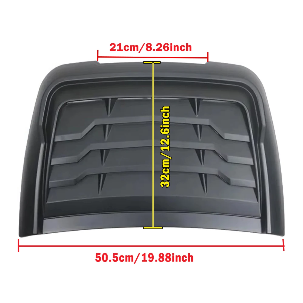 Black Bonnet Scoop Hood Vent Universal Front Engine Air Outlet Vent Cover Plastic Auto Hood Deflector Vent Cover Modified