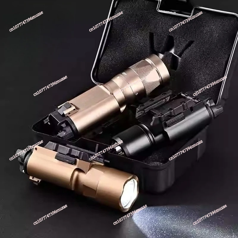 Tactical Rail Mounted LED Flashlight Mini Super Bright Metal Torch for Outdoor Hunting Airsoft