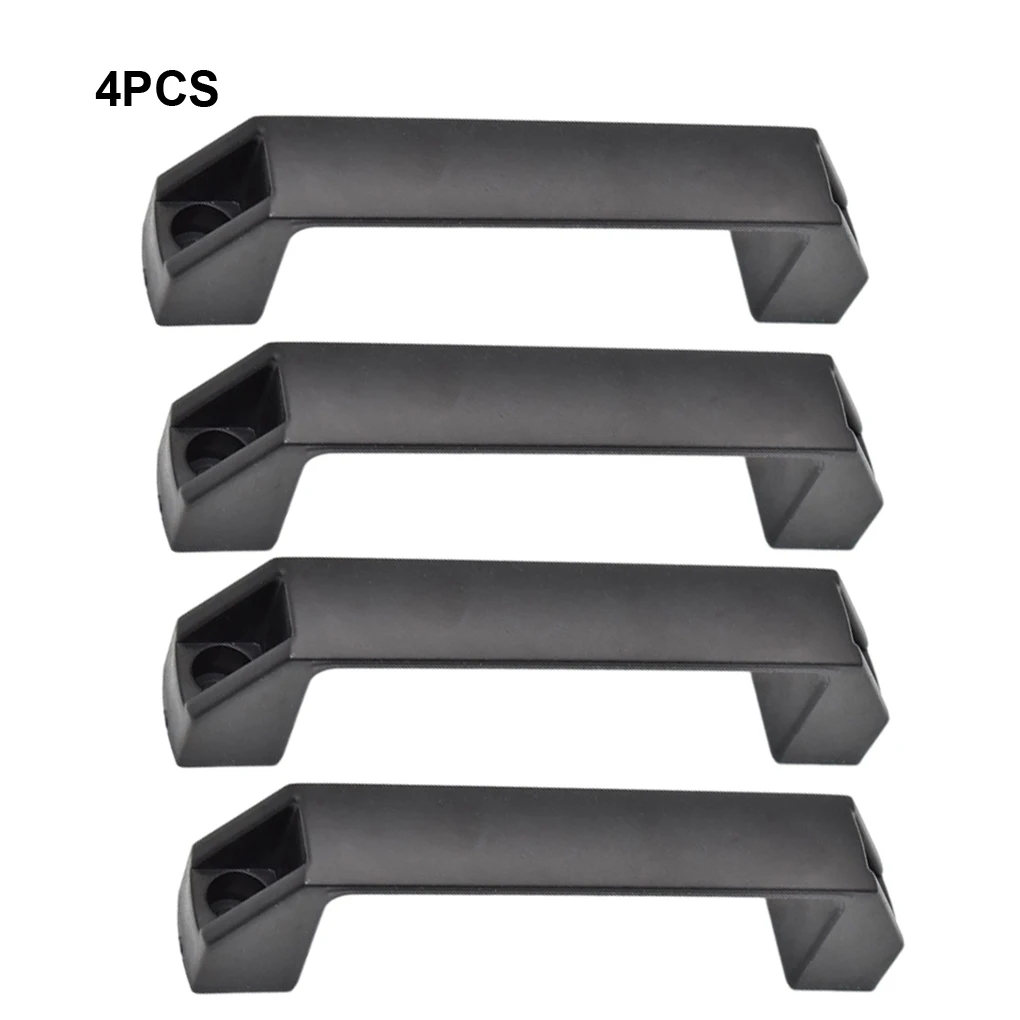 4Pcs RV Caravan Marine Black Handle Nylon Plastic Door Handle Versatile Nylon Pull Plastic Easy to install