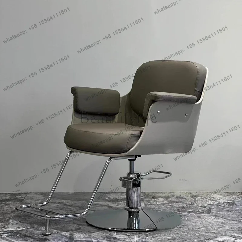 LSHigh-end Barbershop Barber Chairs Hair Salon Lift Perm Hair Dyeing Chairs Makeup Beauty Salon Furniture Silla De Barberia FYBC