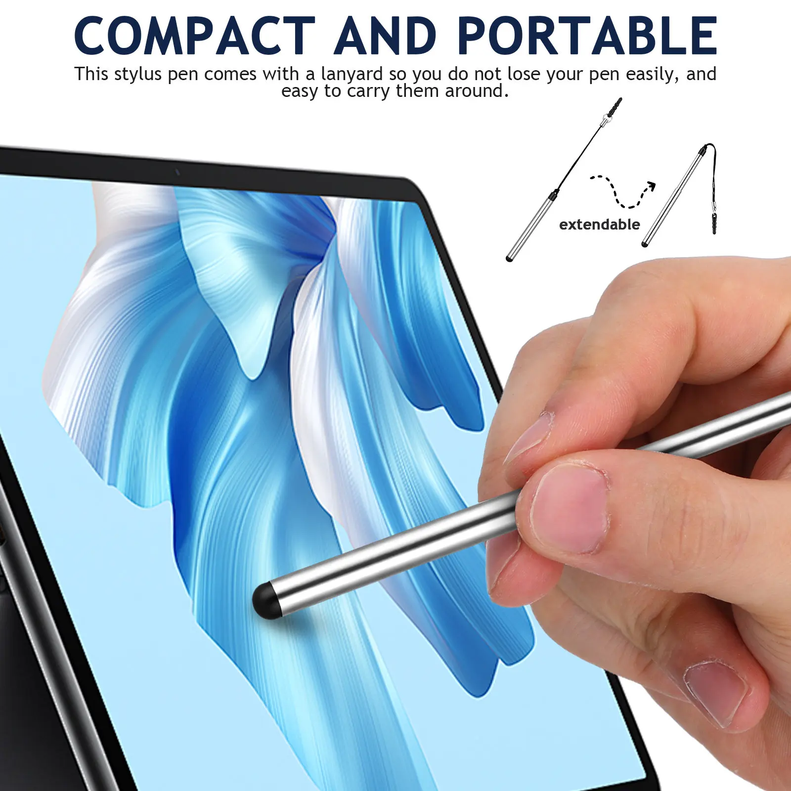 5Pcs Capacitive Touch Screen Stylus Pen Tablet Stylus Pens Portable Phone Pen Smooth Responsive for Touchscreens