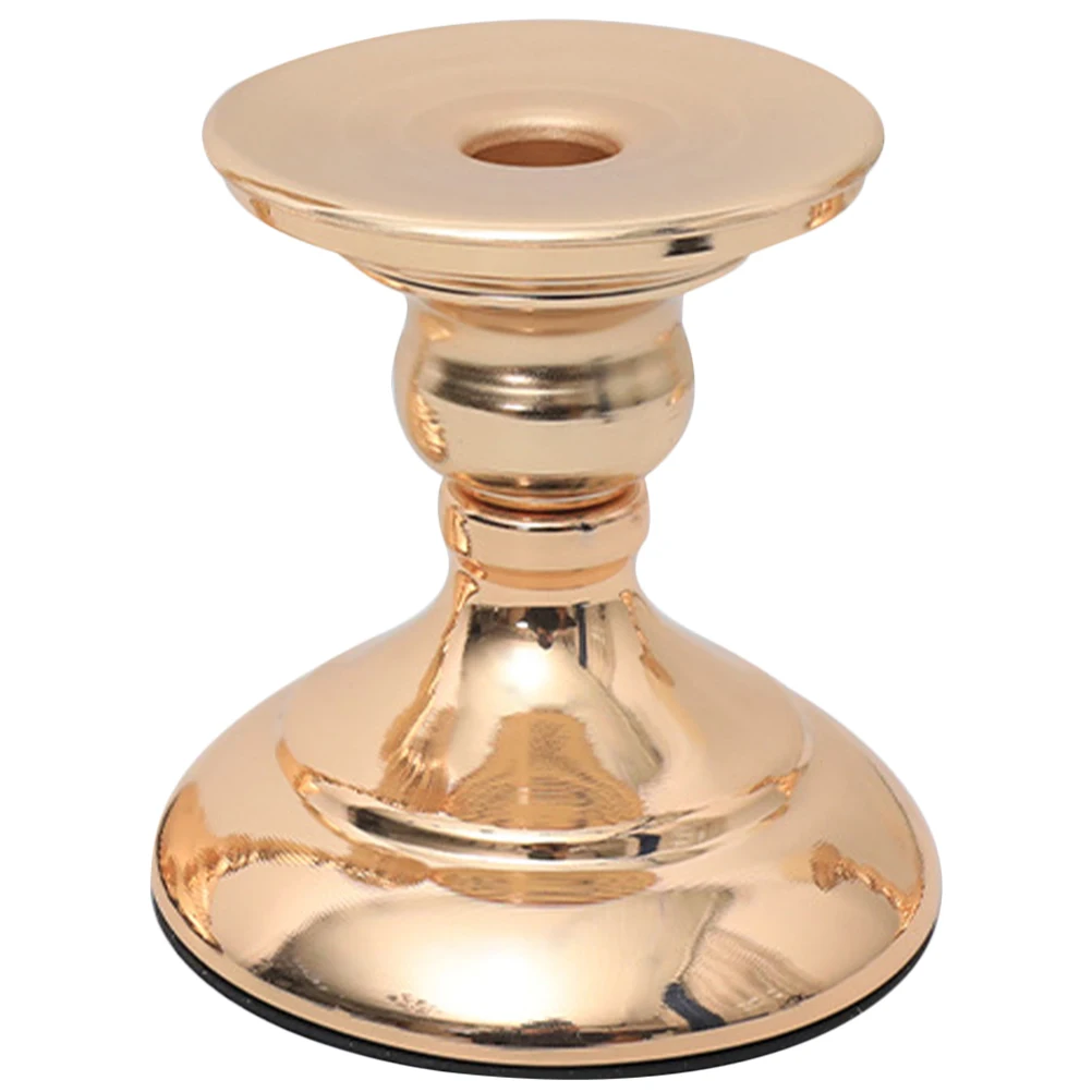 

Retro Metal Candlestick Holder 12cm Vintage Pillar Base Stable Desktop Decoration Decorative Holder for Table Use
