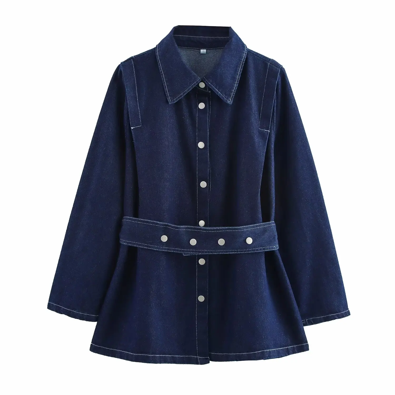 

JNLEAOG Women's Loose Jeans with Belt Autumn New Sle Waed Denim Long Pants European Sle Spring Faion Set Long Sve