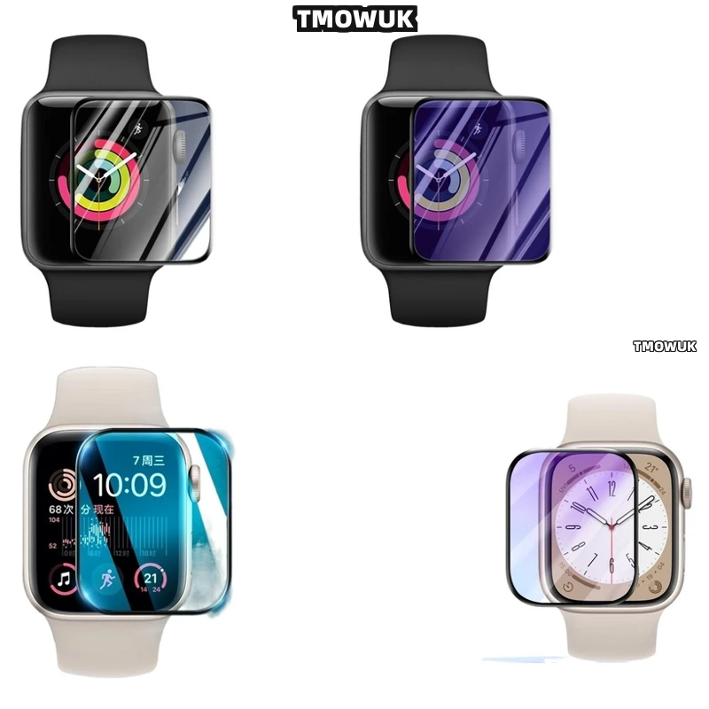 

For Apple Watch 1 2 3 4 5 6 7 8 9 10 SE 38 41 45 44 42 49 MM - High - Grade Soft Flexible Screen Protective Film 3D Curved PMMA