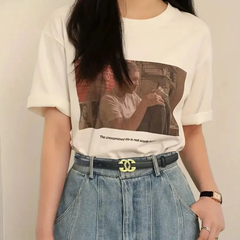 حزام حرف X، حزام نسائي متعدد الاستخدامات، كلاسيكي أنيق، إبزيم سبيكة رجعية، حزام تنحيف ناعم، إكسسوار خصر أنيق