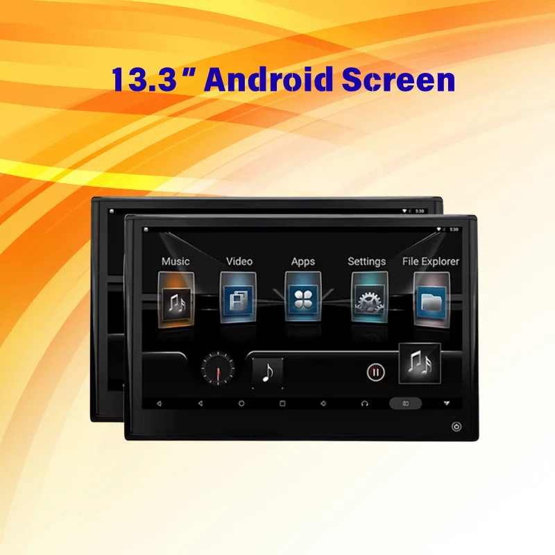 

13.3 Inch Android Headrest Monitor, HD Touchscreen Car Rear Seat Entertainment System, Support Netflix/YouTube, Wireless Casting