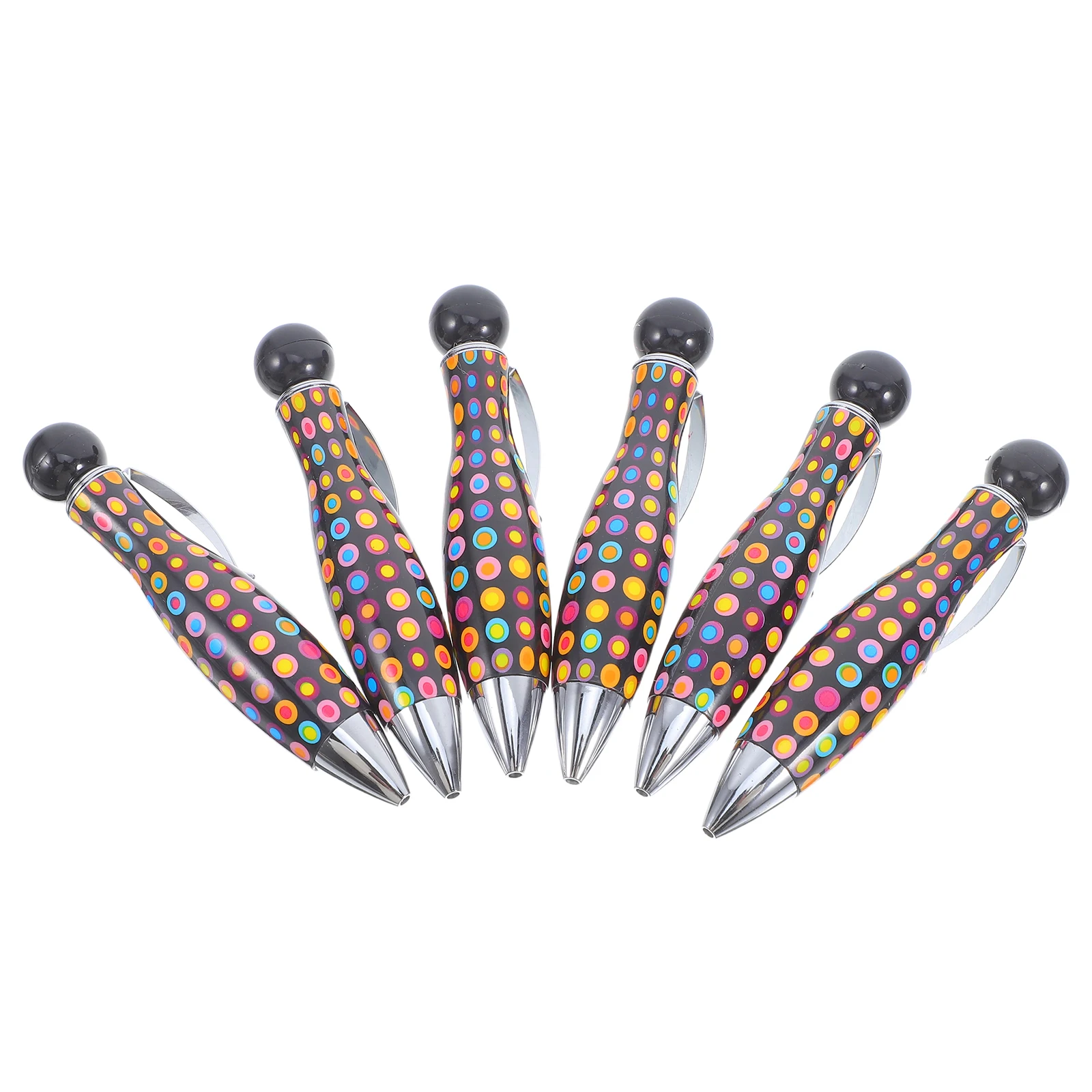

6Pcs Mini Bowling Ball Pens Unique Fun Design Pocket Size Multi Colored Kids Writing Office Study Travel Waterproof Short