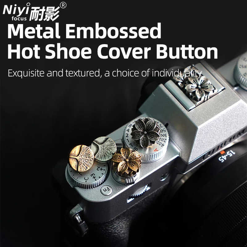 Metal Hot Shoe Cover Button Retro Ancient Silver Dust-proof for Fujifilm XS20 XT50 XM5 XT30 Nikon Canon Sony Camera Cap Protect
