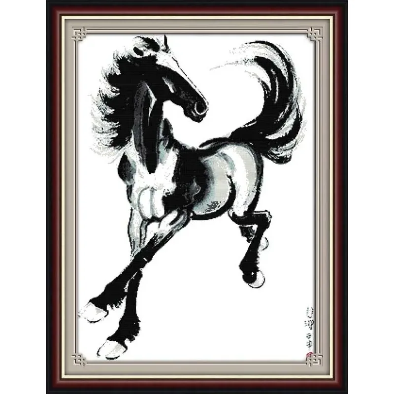 A galloping horse (2) cross stitch kit cartoon canvas stitching embroidery DIY handmade needlework