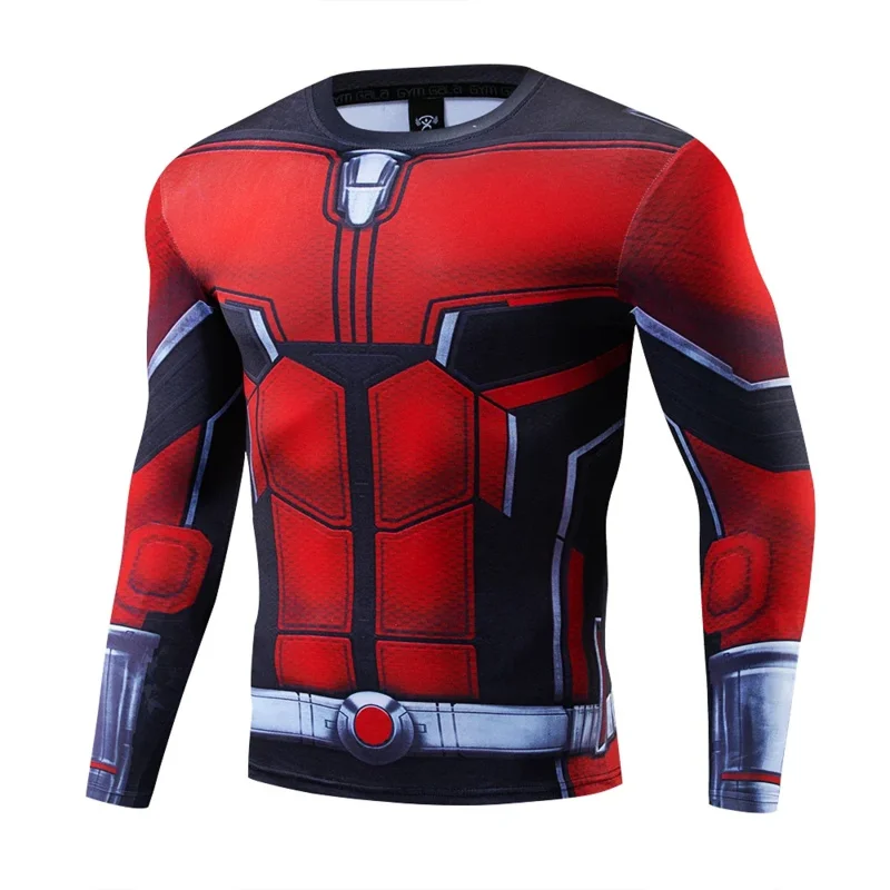 새로운 컴프레션 셔츠 남성 피트니스 짐 슈퍼히어로 스포츠 러닝 티셔츠 래쉬가드 탑 티 퀵 드라이 반팔 티셔츠 남성용