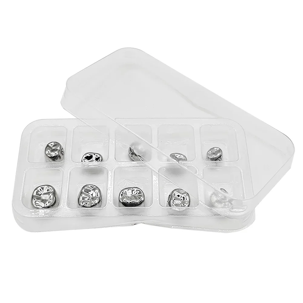 AG-Couronnes dentaires en métal préformé, 1 pièce, couronne temporaire en acier inoxydable, matériel orthodontique dentaire, outils de thérapie