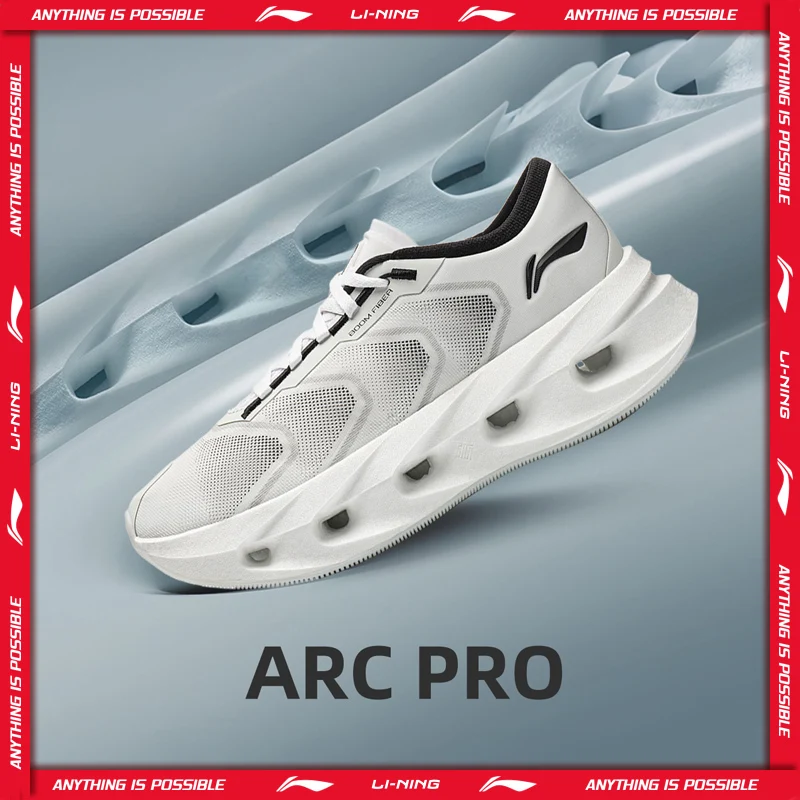 Li-Ning Women's ARC PRO Cushion Running Shoes BOOM Shock Absorption High Rebound LiNing Lightweight Protection Sneakers ARHW026