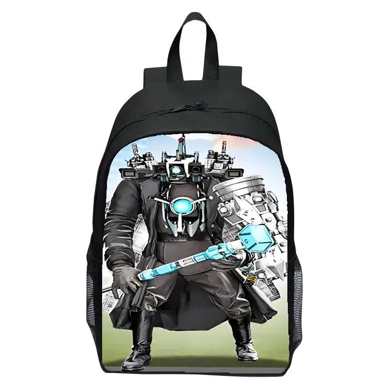 Mochila con estampado Digital Skibidi para niños, bolsa escolar para estudiantes, Monitor Titan, recién llegado