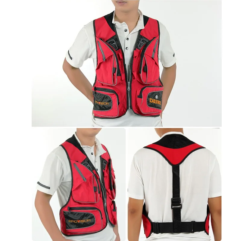 Brand Fishing Vest Mens Outdoor Multi-pocket Fishing Clothes Quick Dry Male Vest Overalls Outdoors Wear Photography Vests