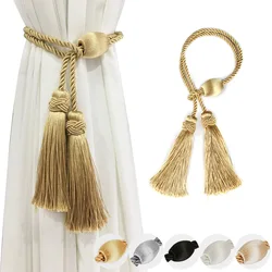 1pc Quaste Vorhang Raff halter Gold Dekoration Polyester Seil Raff halter für Vorhänge Zubehör weben Wohnzimmer Zubehör