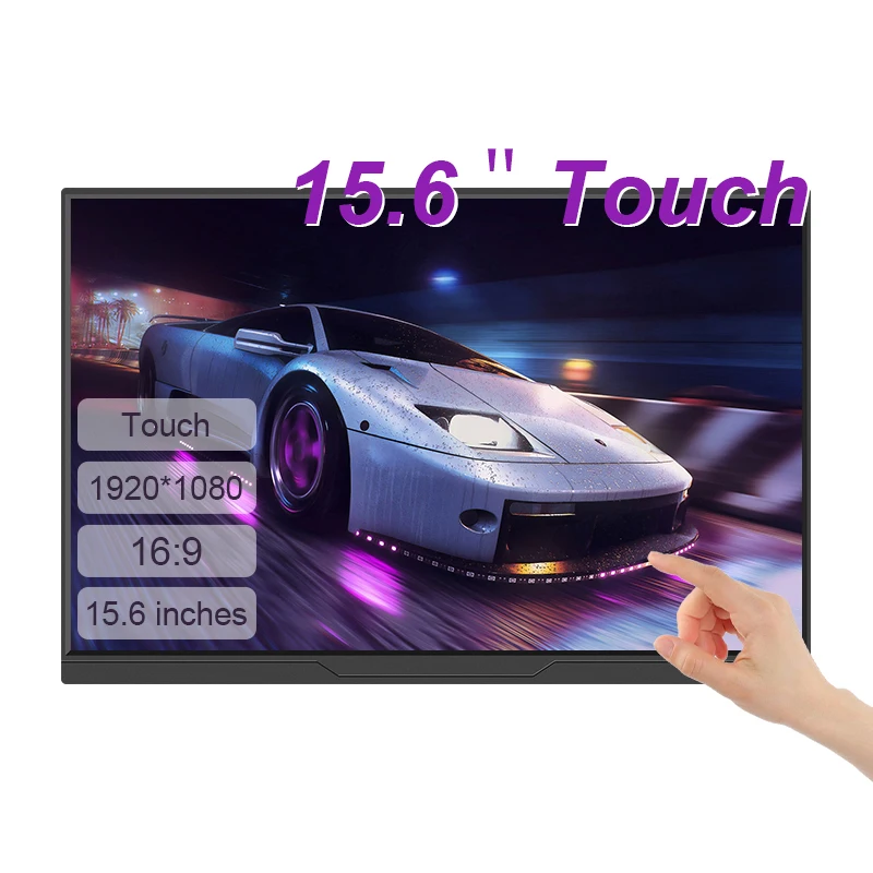 LANLIPU 15.6inch Touch Portable Monitor 1080P Second Travel Gaming Computer Display for PC Laptop Cell Phone Switch PS4 PS5 Xbox