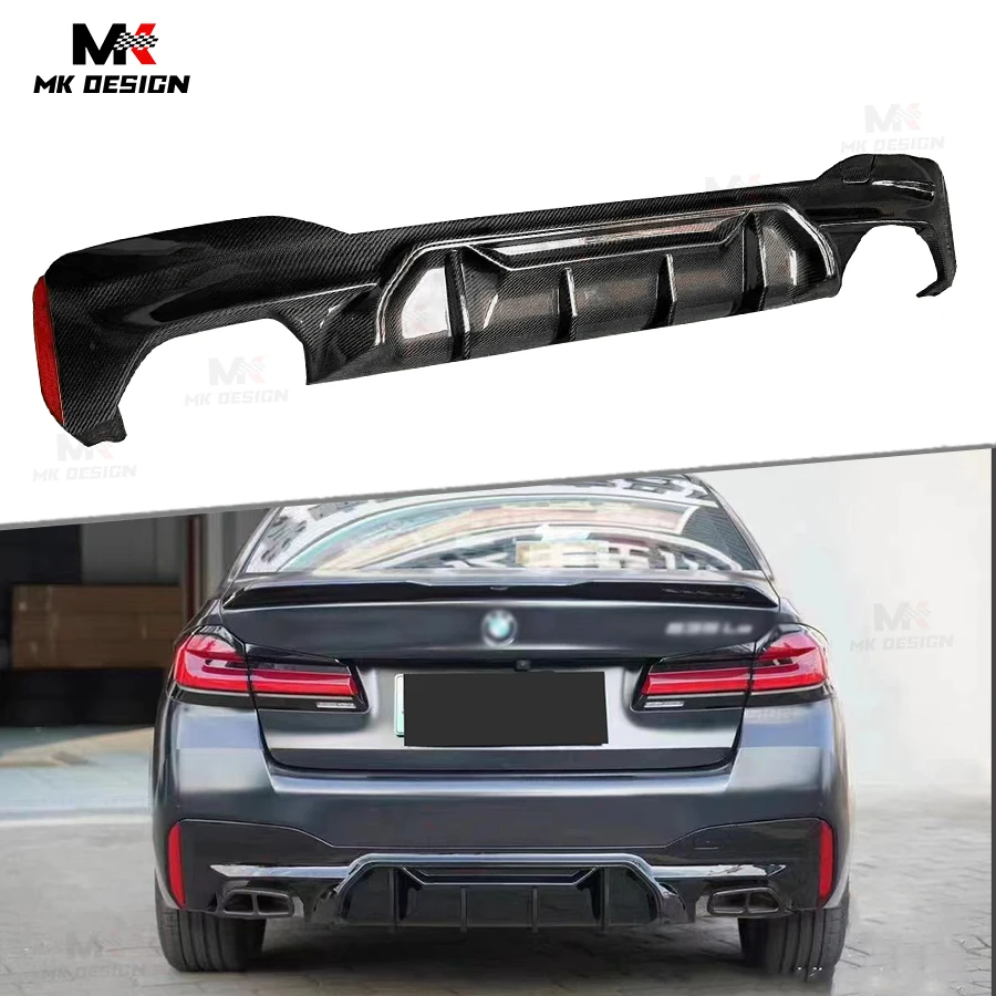 

CS Style Carbon Fiber Rear Diffuser Bumper Lip for BMW 5 Series G30 G38 M Sport 2018-2023 Car Rear Lip Diffuser Car Accessories