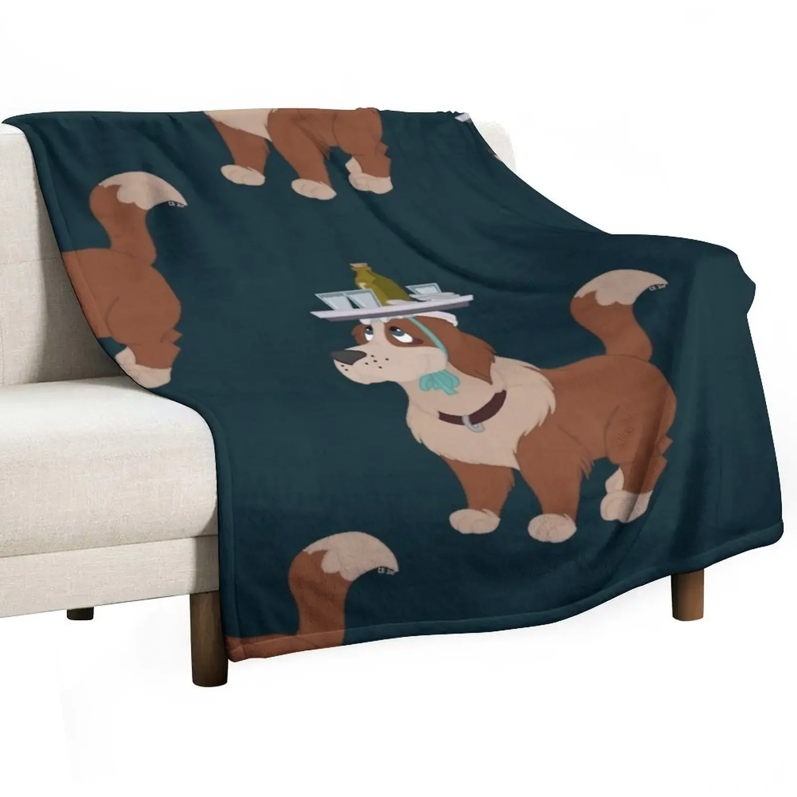 

Nana with Drinks Teal Background Throw Blanket Luxury Designer Custom Blankets