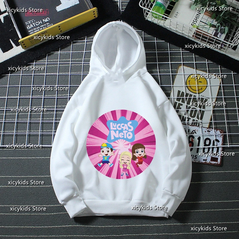 New Hot Sale Kids Hoodie Anime Luccas Neto Cartoon Print Boys Hoodie Fashion Spring Autumn Winter Girls long sleeves Sweatshirts