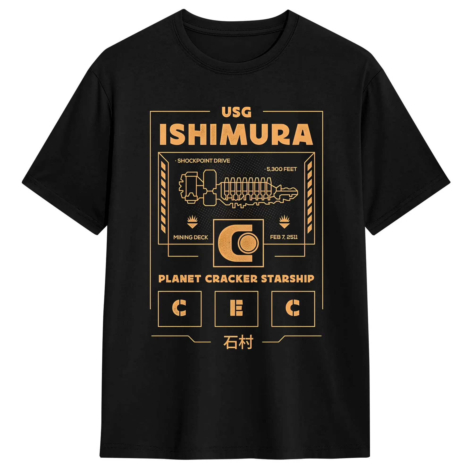 Dead Space Planet Cracker Ishimura T-Shirts Men Women  Crazy 100% Cotton Tee Shirt Crew Neck Short Sleeve T Shirts 6XL Tops
