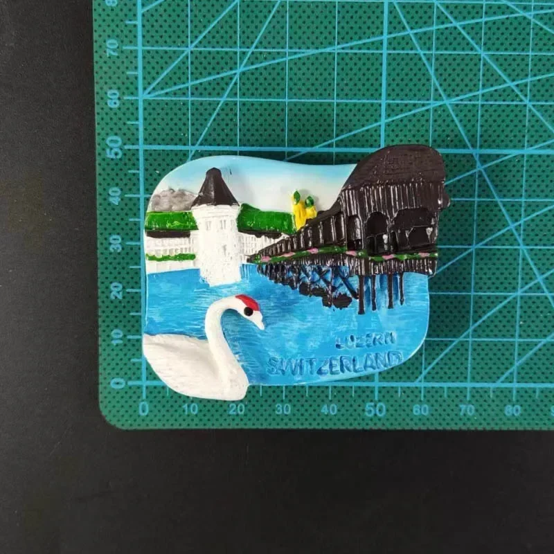 3D Refrigerator Magnet for Home Decoration, European, Luzern, Switzerland, Tourism, Landscape, Souvenir, Travel Souvenir